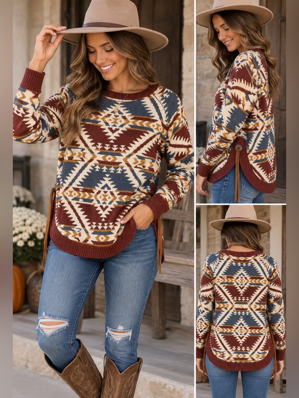 Cotton & Rye Outfitters Southwestern/Aztec knit sweater small